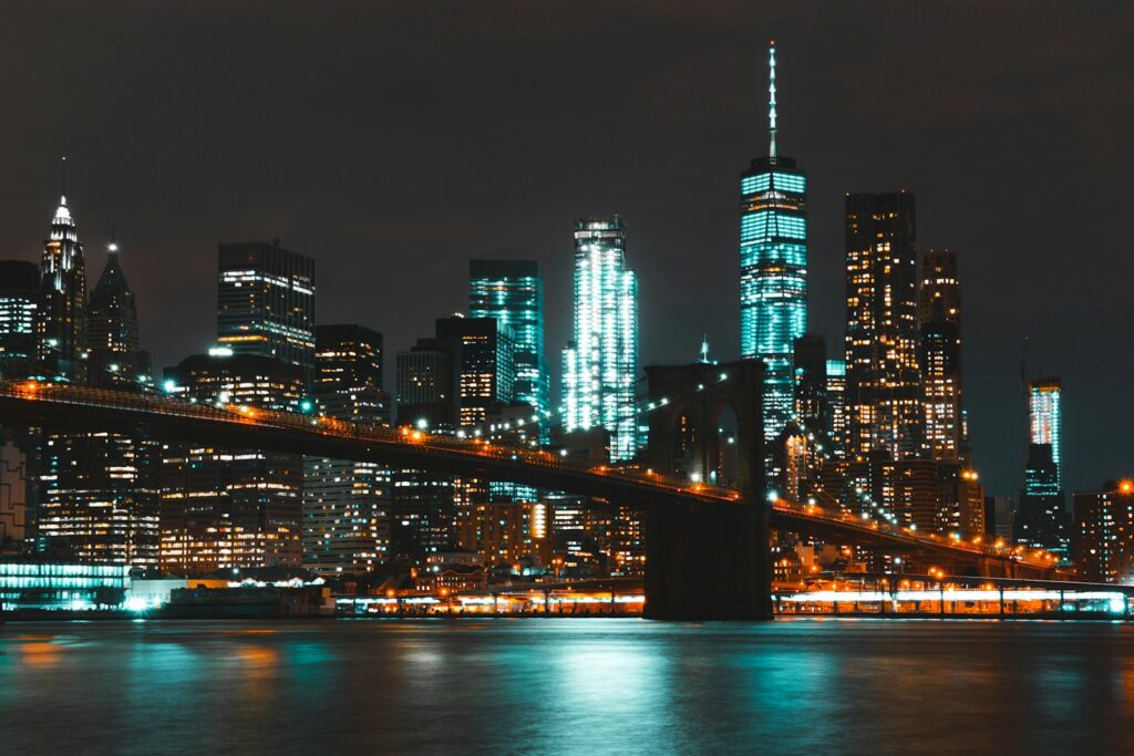 landscape photograph of bridge at nighttime